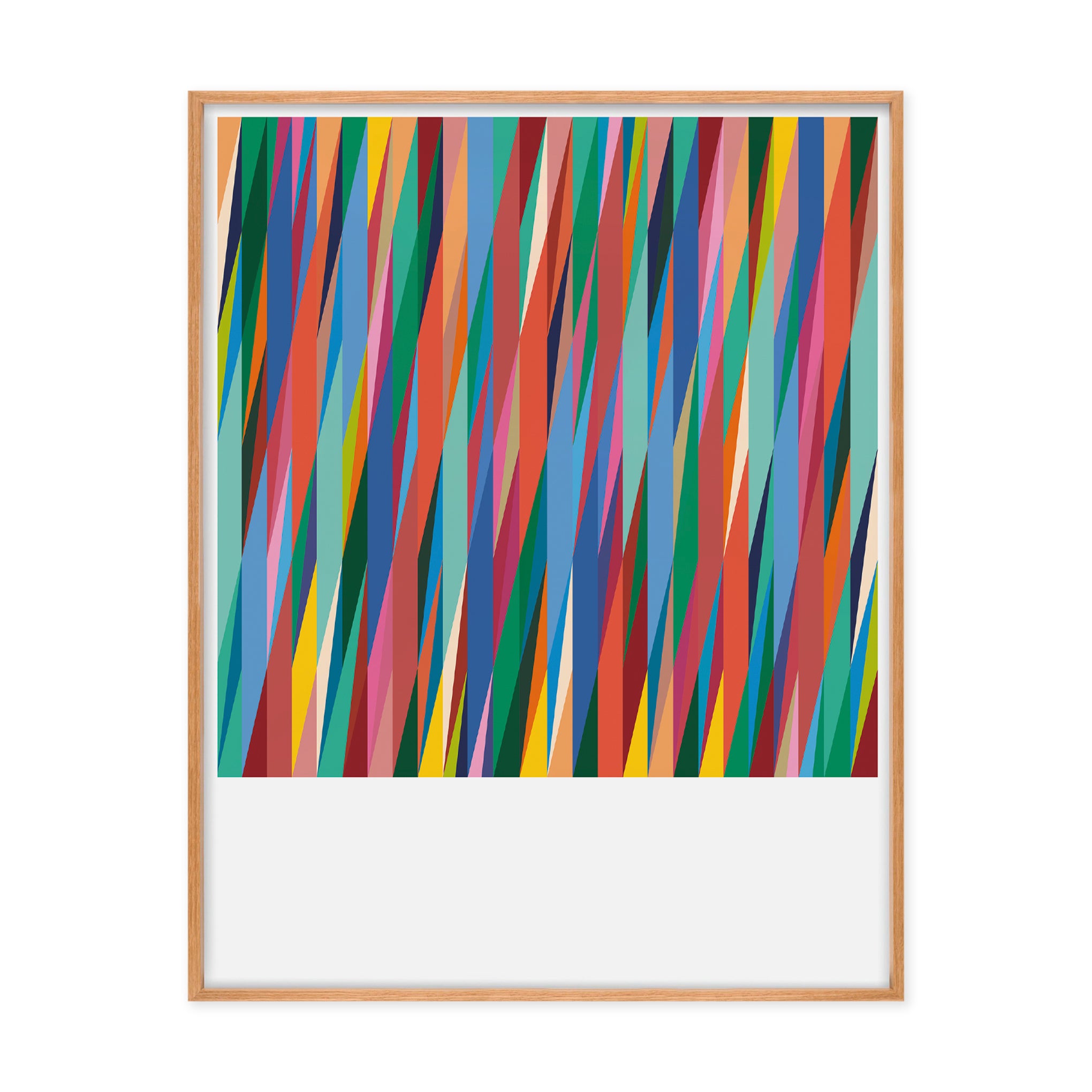 Odili Donald Odita Immigrant Song/Roforofo Fight Poster - Oak Frame