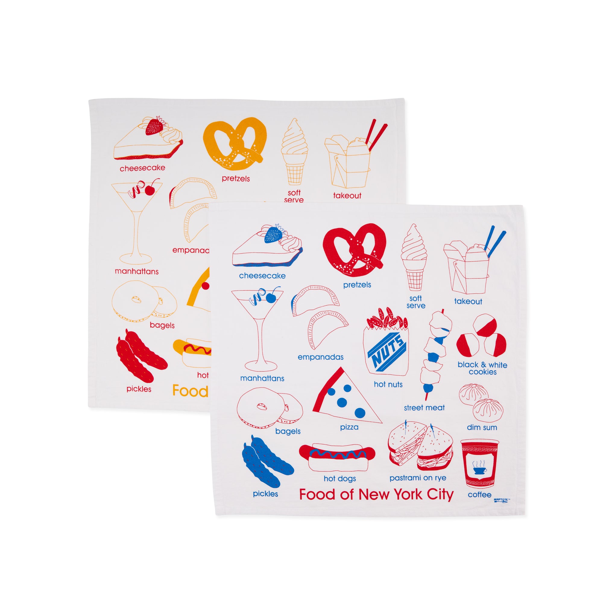 NYC Food Cotton Napkins - Set of 2