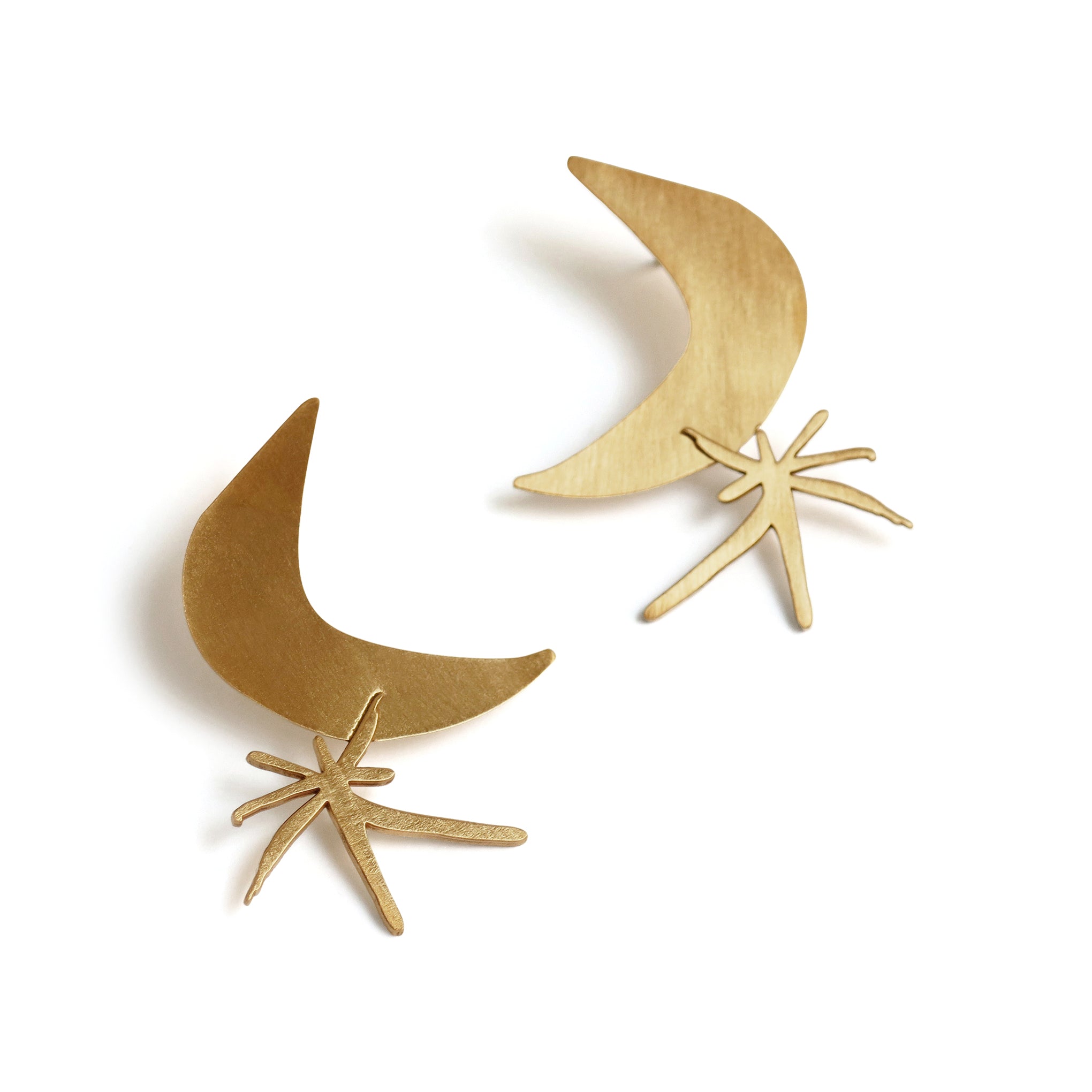 Joan Mir?? Gold-Plated Moon & Star Earrings - Image 3