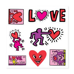 Keith Haring Love Apply Stickers - Set of 7