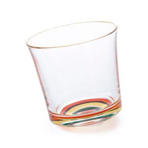 Japanese Rocking Whisky Glass - Red