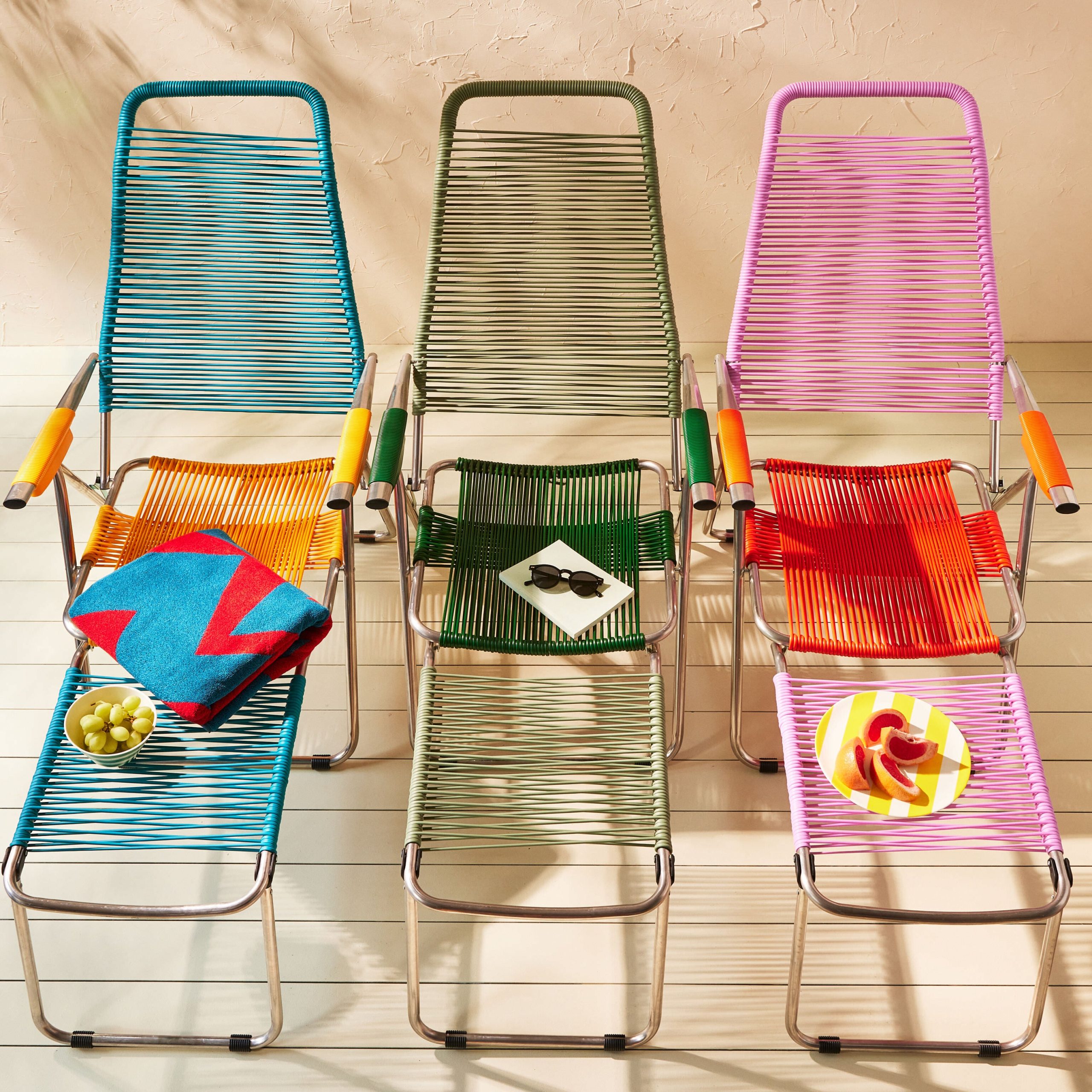 Spaghetti Outdoor Lounge Chair - Pink/ Orange - Image 7