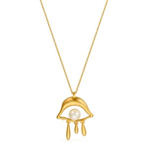 Salvador Dal?? Gold-Plated Eye Drop Necklace