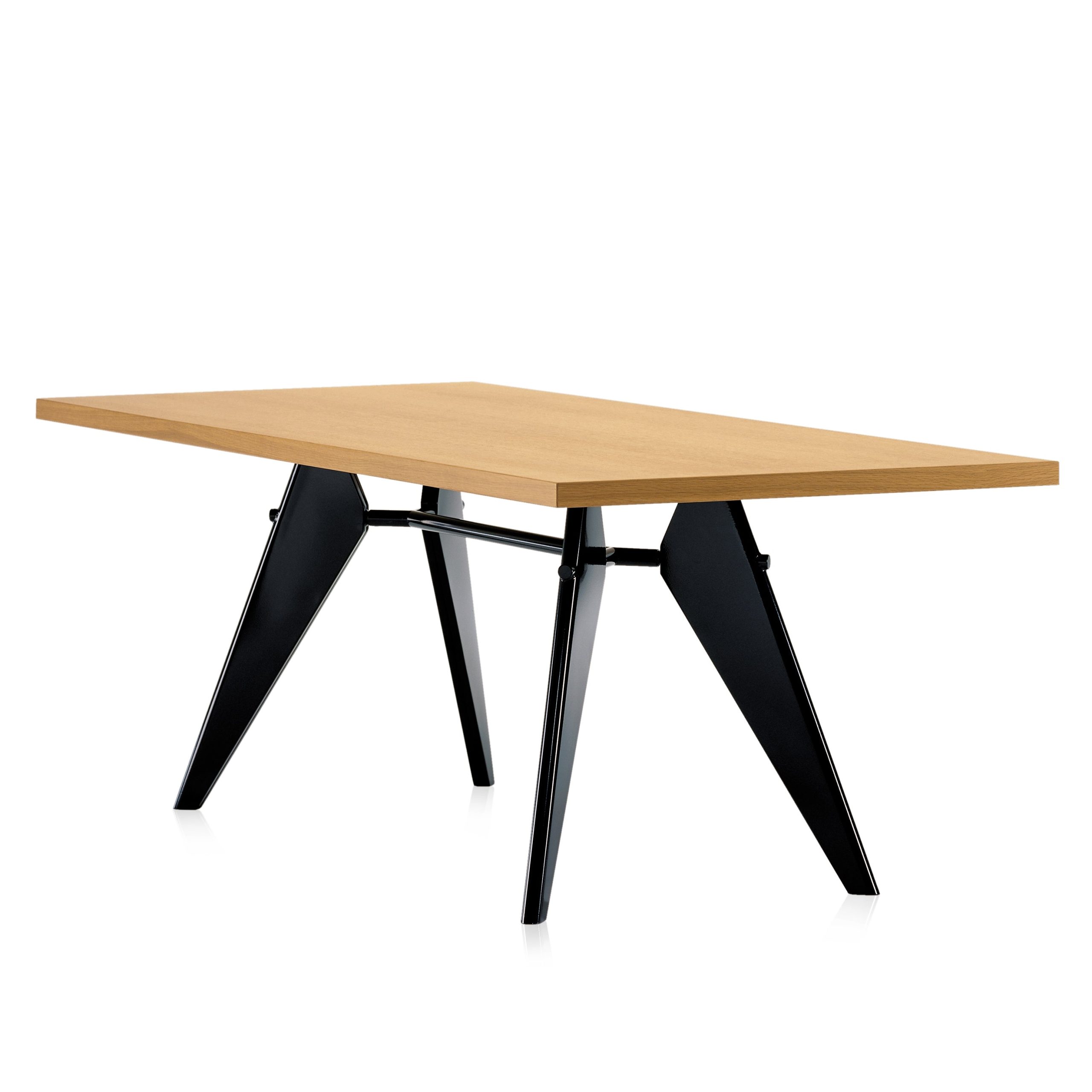 Jean Prouvé EM Table from Vitra - Oak/ Deep Black