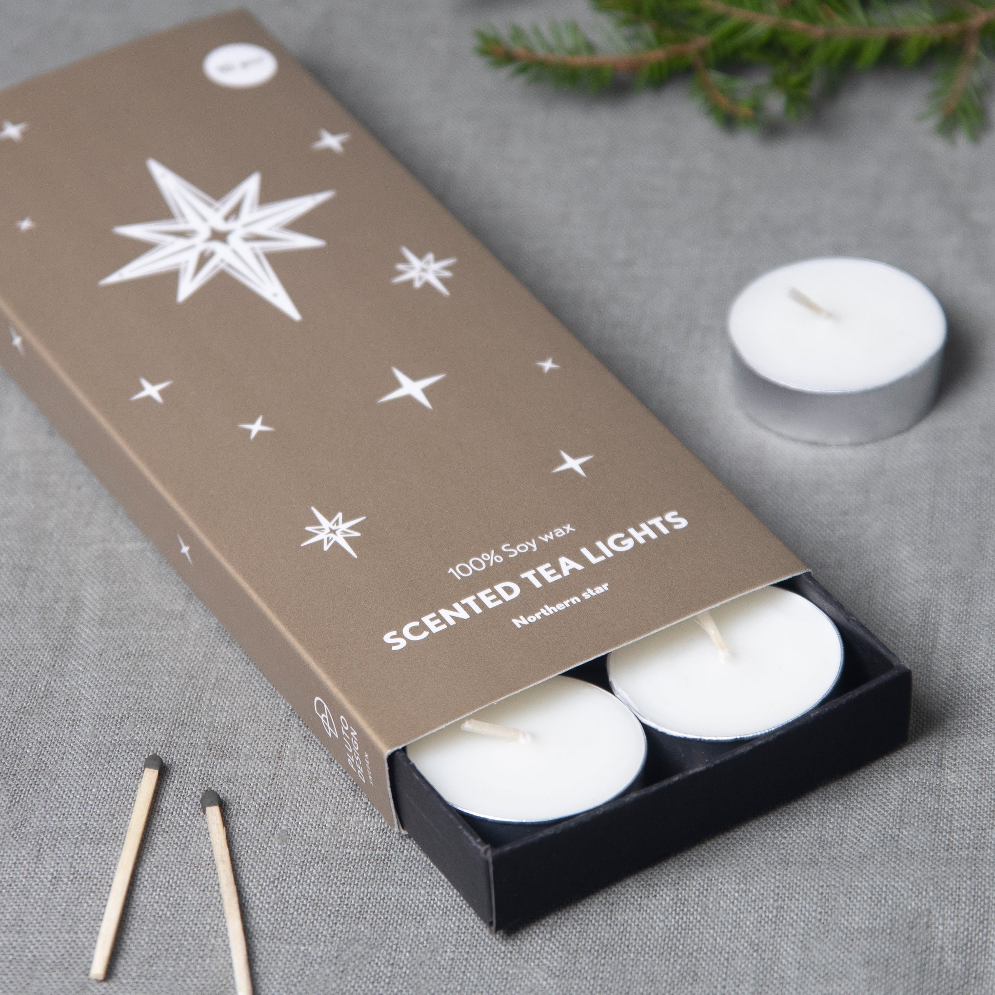 Scented Tea Light Candles - Set of 4 - Multi - Image 2