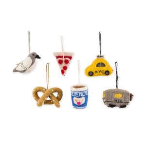 MoMA NYC Mini Felt Holiday Ornaments - Set of 6