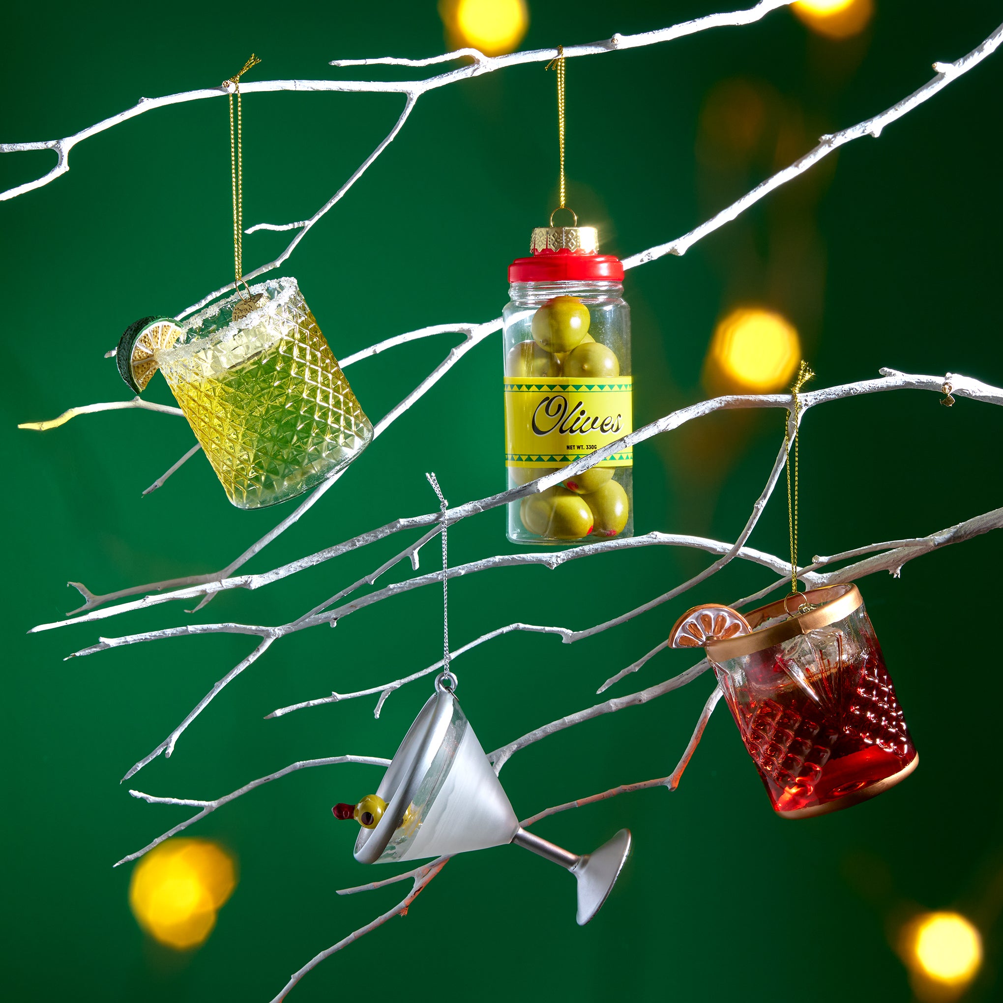 Cocktail Glass Holiday Ornament - Old Fashioned - Image 2