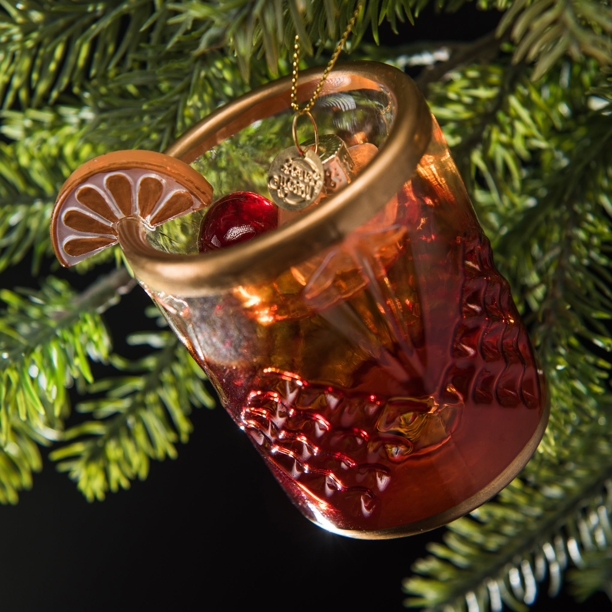 Cocktail Glass Holiday Ornament - Old Fashioned - Image 4