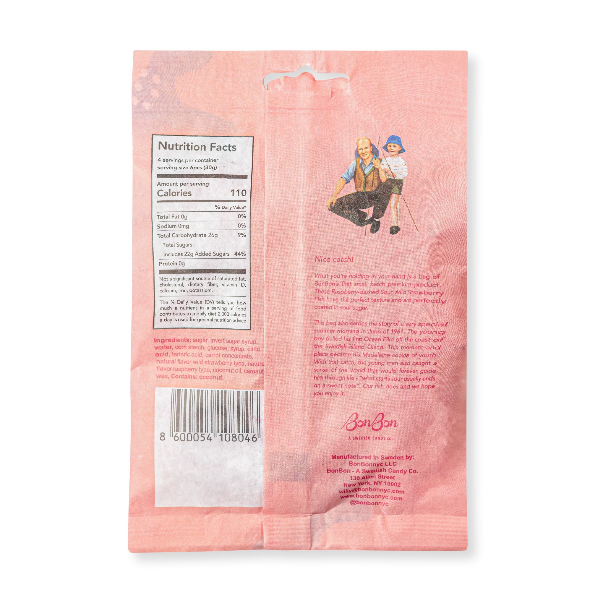 Gummy Fish Candy - Sour Wild Strawberry - Image 3