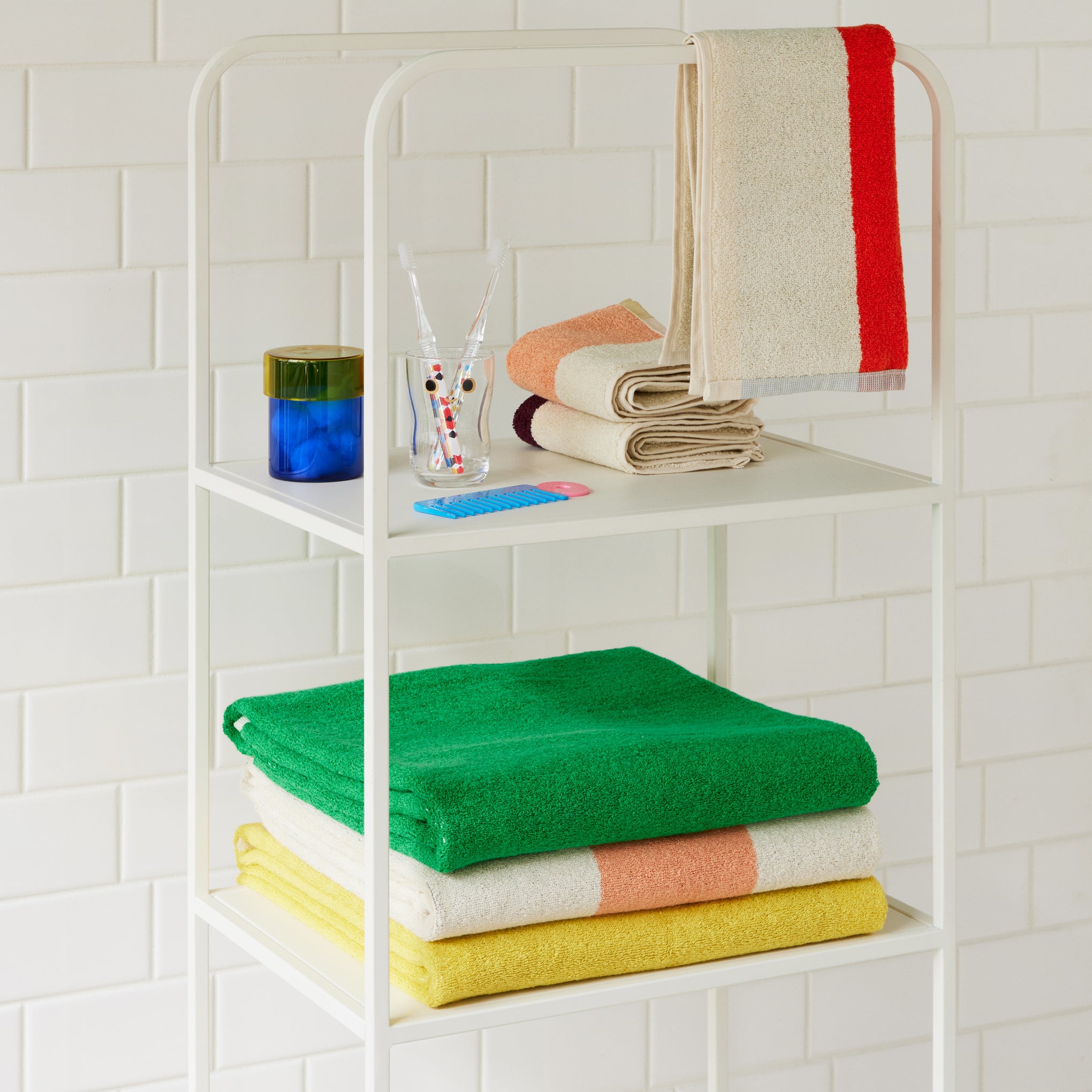 Martens Organic Cotton Towel - Pink/ Green - Image 4