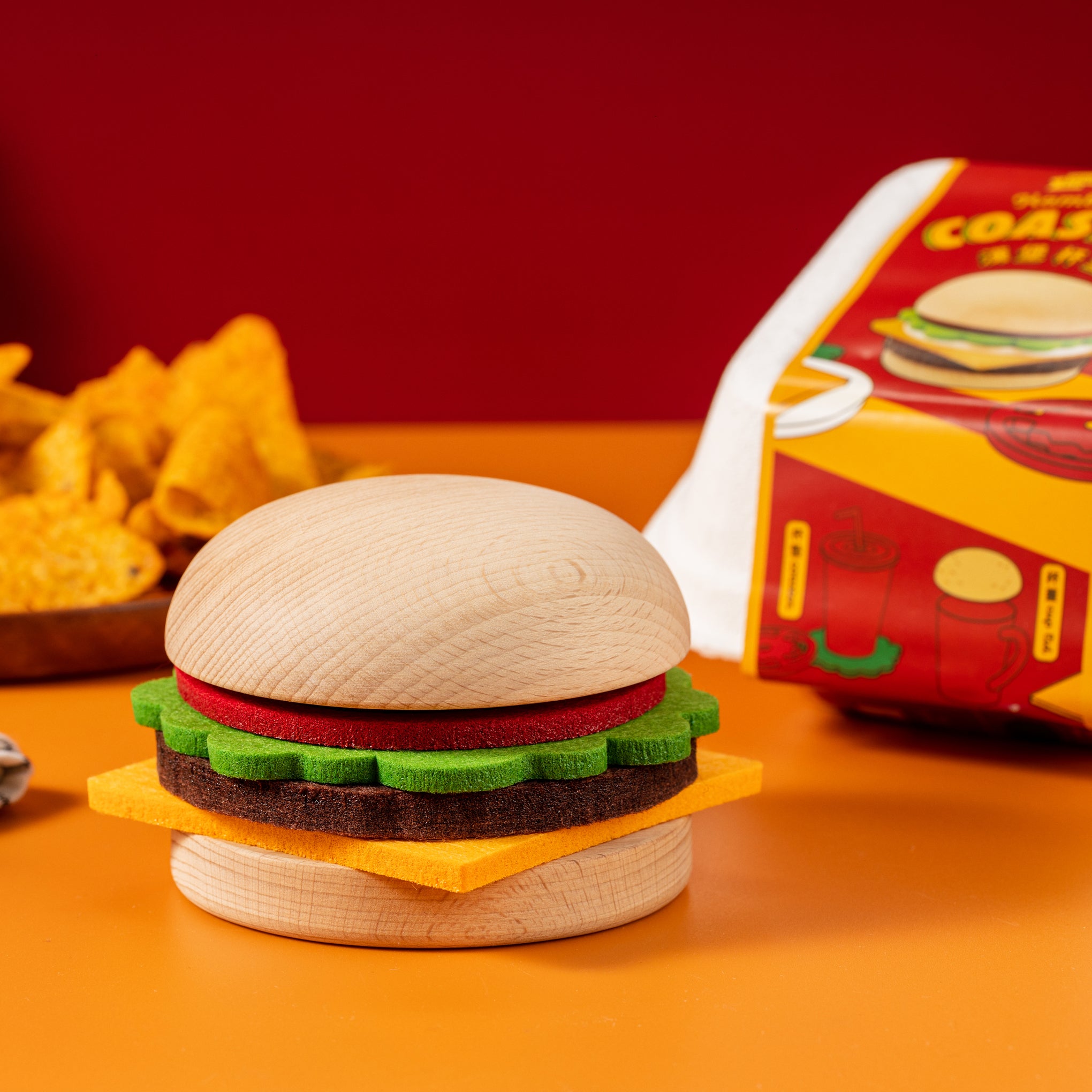 Cheeseburger Coasters - Set of 5 - Image 5