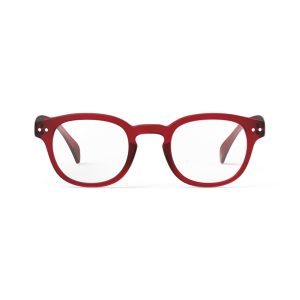 IZIPIZI Rounded-Edge Square Reading Glasses #C - Cherry Red