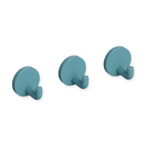 Hewi Wall Hooks - Set of 3 - Aqua