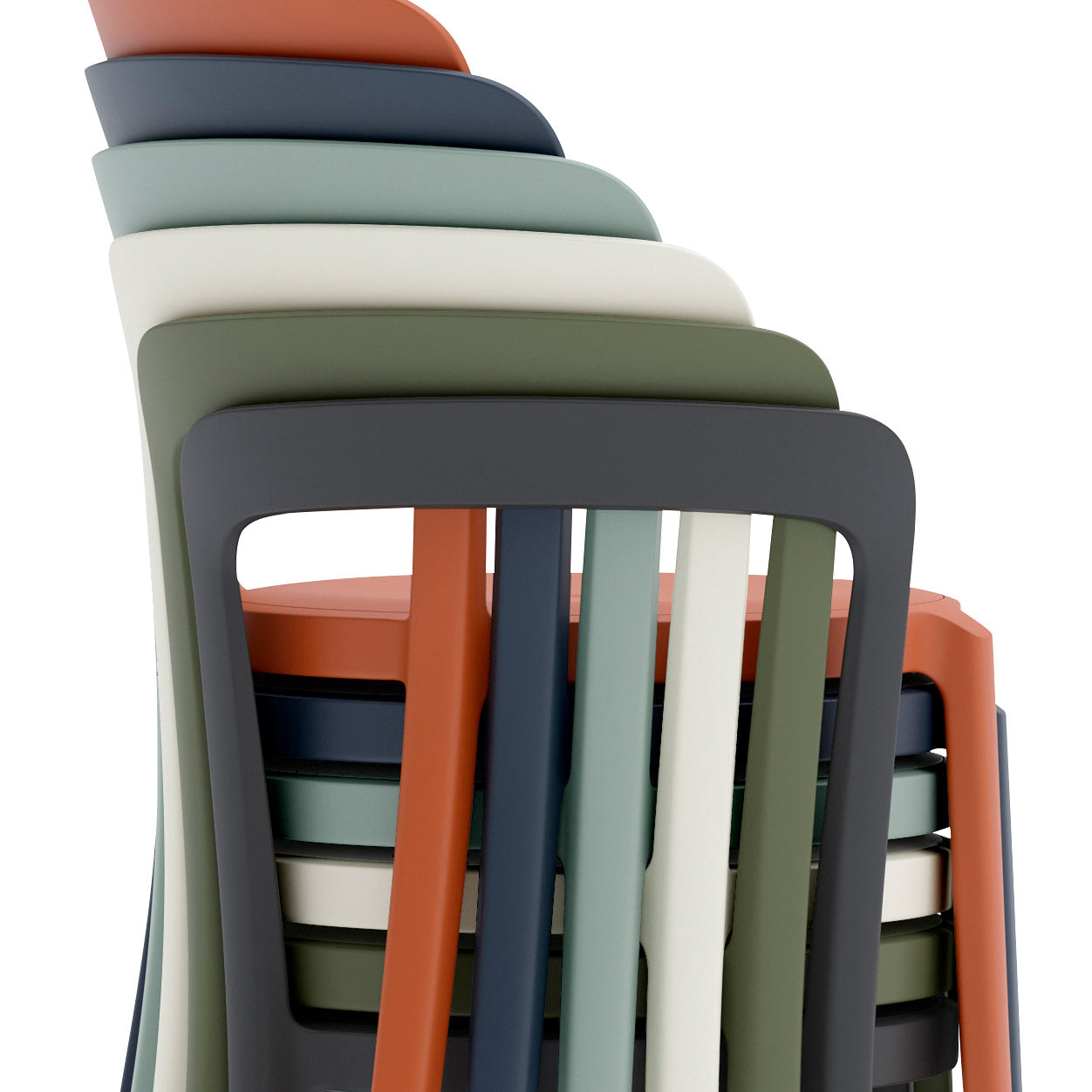 Emeco On & On Recycled Stackable Chair - Lava Black - Image 3