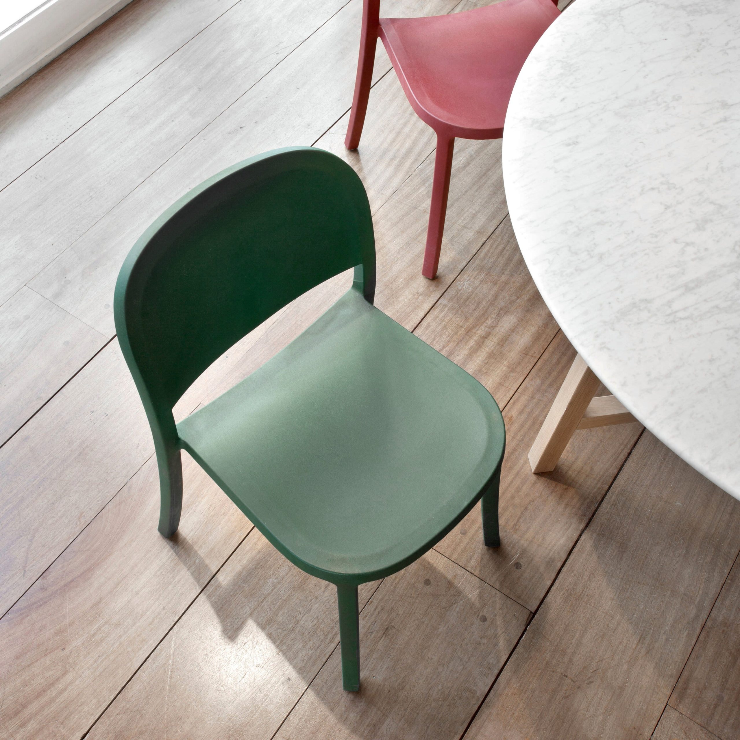 Emeco 1 Inch Reclaimed Stacking Chair - Green - Image 2