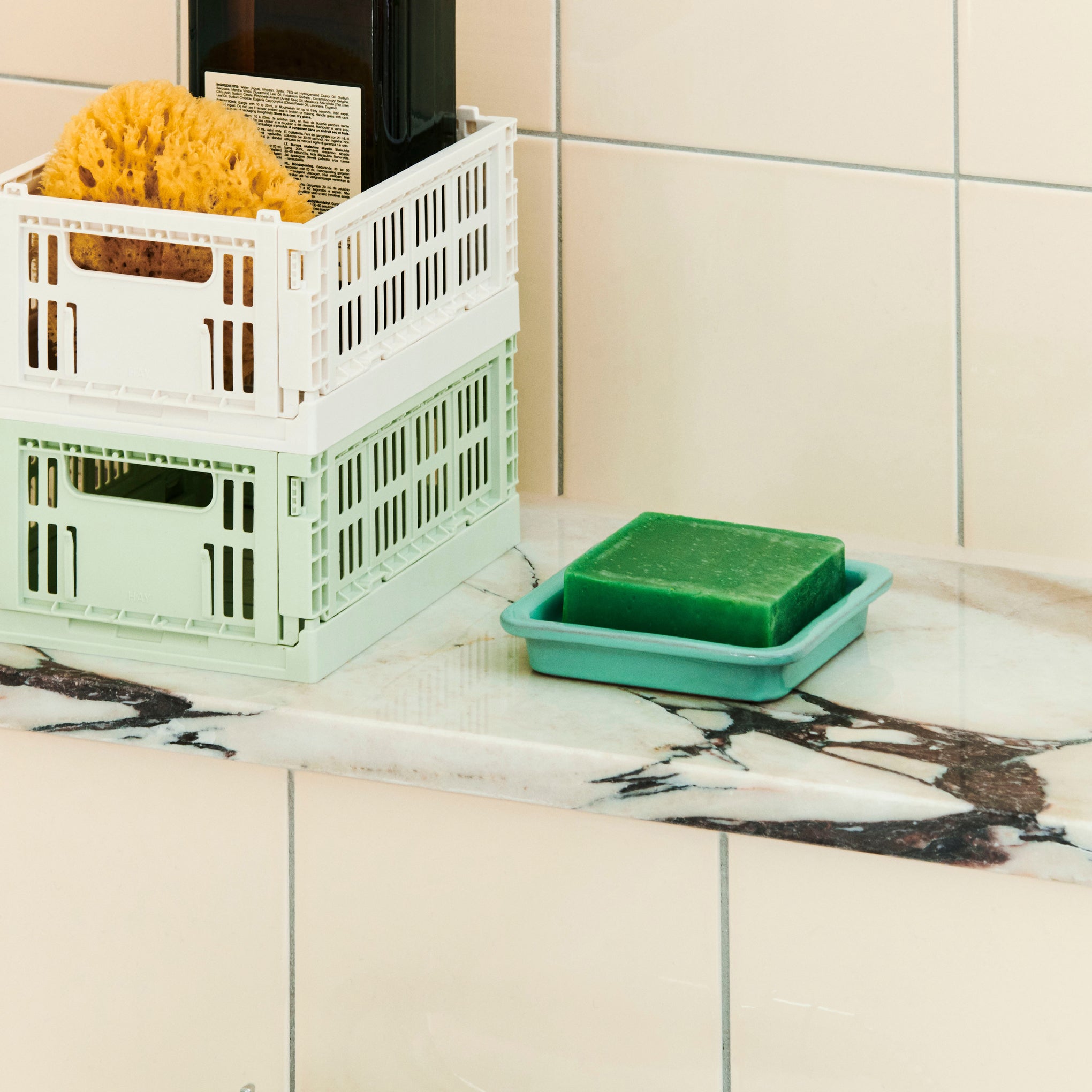 HAY Recycled Plastic Collapsible Color Crate - Off White - Image 18