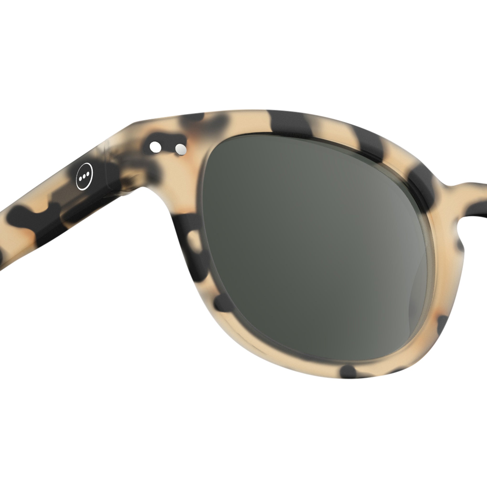 IZIPIZI Rounded-Edge Square Sunglasses #C - Light Tortoise - Image 3