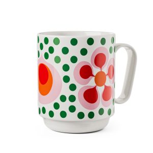 Lisa Larson Bone China Bird Mug - Red
