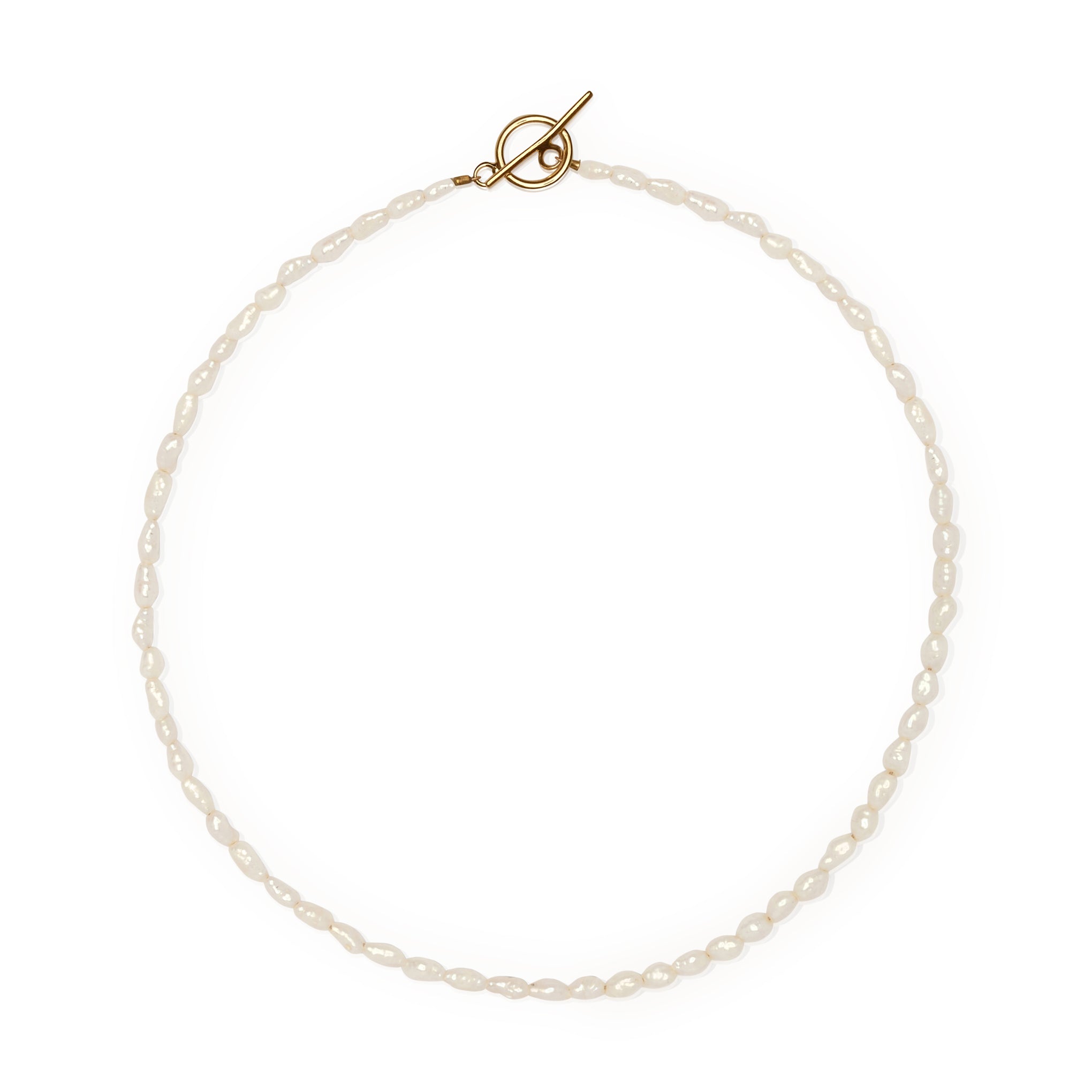 Yam Japanese Rice Pearl Choker Necklace