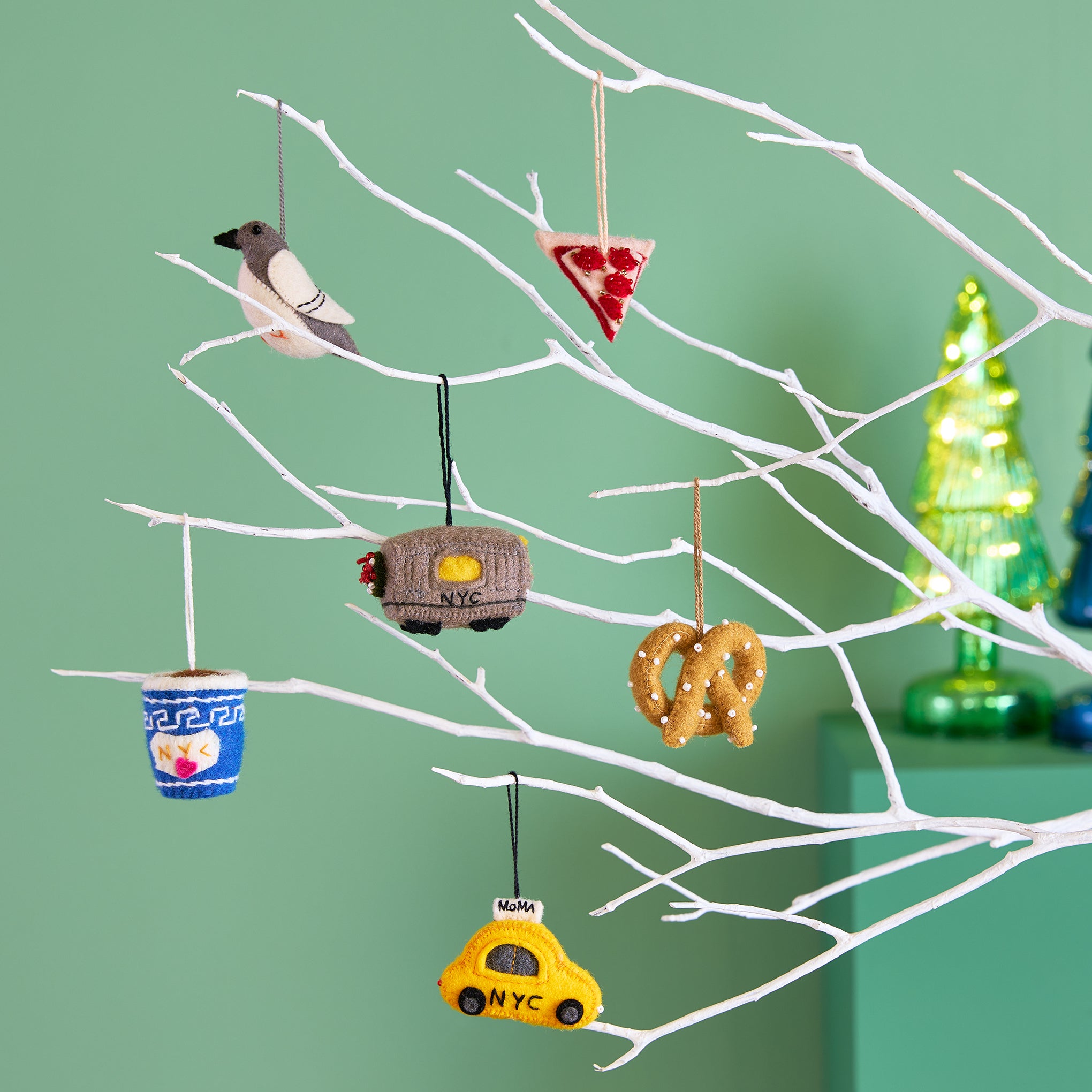 MoMA NYC Mini Felt Holiday Ornaments - Set of 24 - Image 2