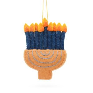 Felt Hanukkah Ornament - Felt Menorah