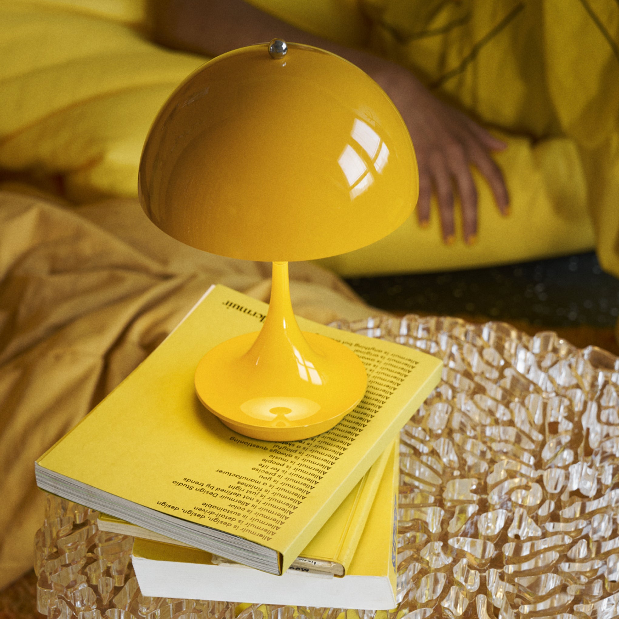 Panthella 160 Portable Table Lamp - White Opal - Image 6