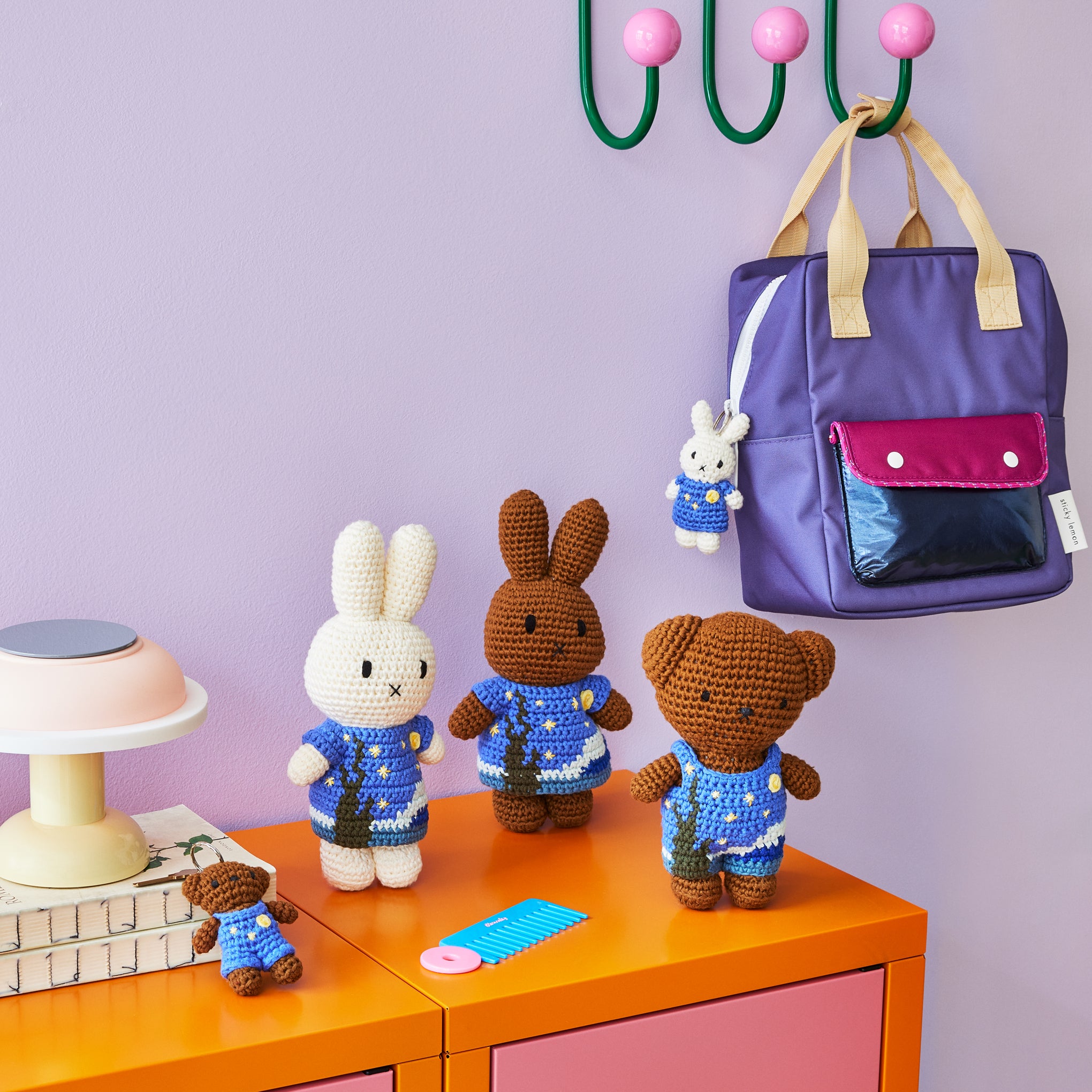 Miffy & Friends Crochet Van Gogh The Starry Night Plush Toy - Miffy - Image 5