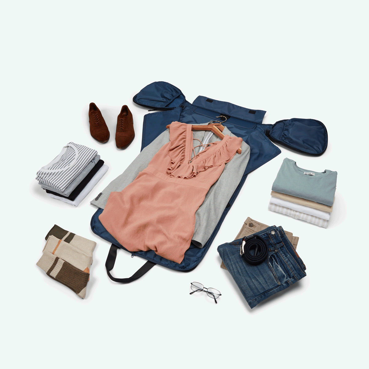 Halfday Travel Garment Carry-On Duffle Bag - Navy - Image 7