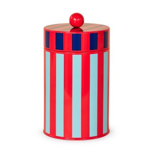 Dusen Dusen Striped Canister - Red/Blue