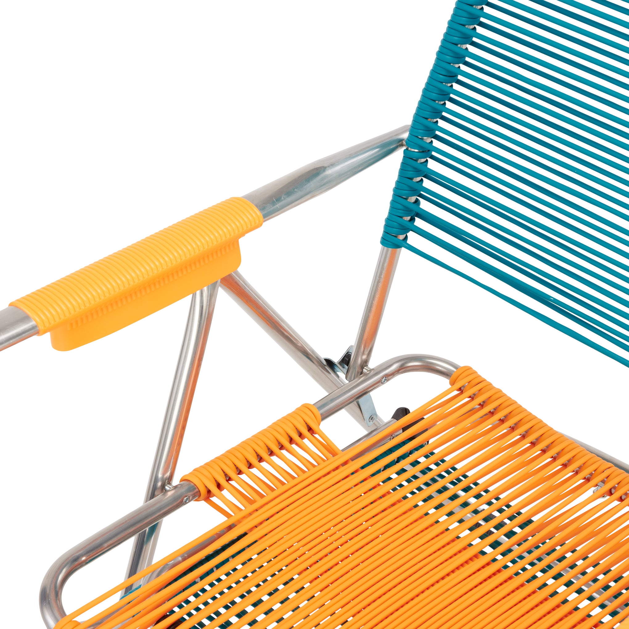 Spaghetti Outdoor Lounge Chair - Teal/ Yellow - Image 6