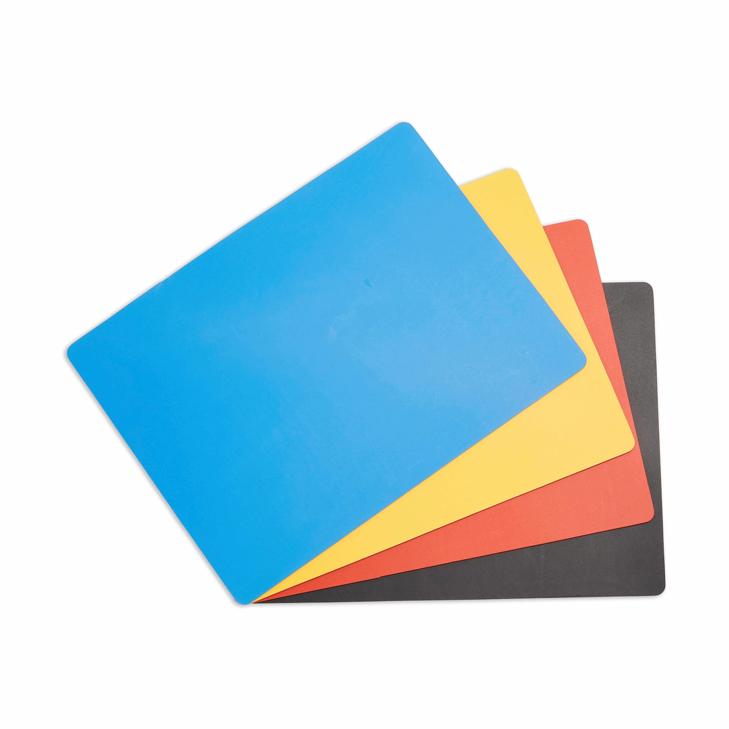 Dual-Sided Recycled Leather Placemat - Blue/ Light Pink - Image 8