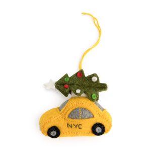 NYC Felt Ornament - Taxi
