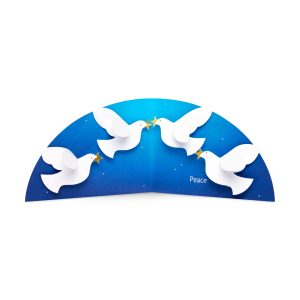 Peace Doves Holiday Pop-Up Cards - Set of 8