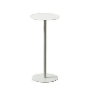 Pedestal Side Table - Sand White
