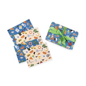 NYC Gift Wrap - Set of 4 - Blue/ Cream
