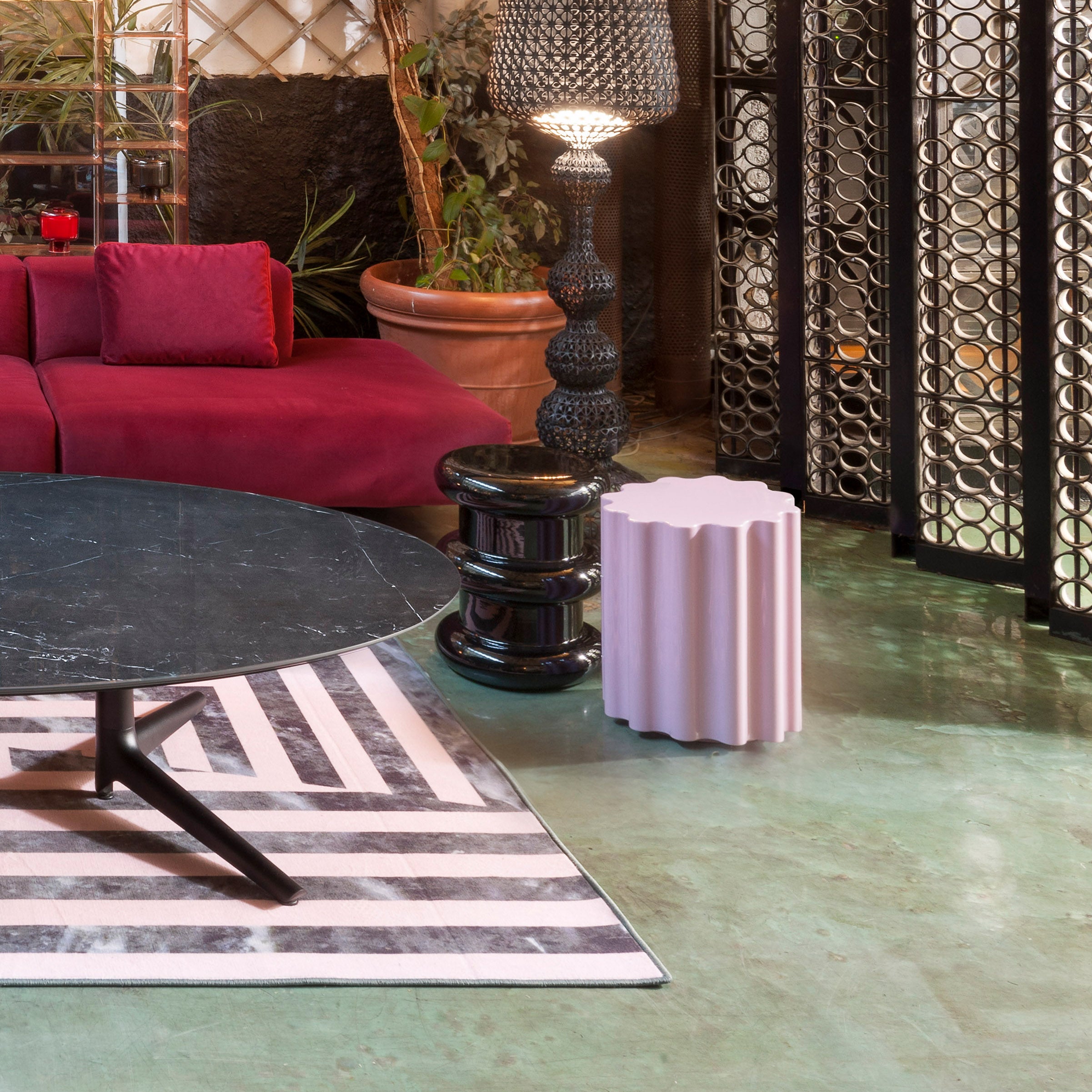 Kartell Colonna Side Table - Pink - Image 3