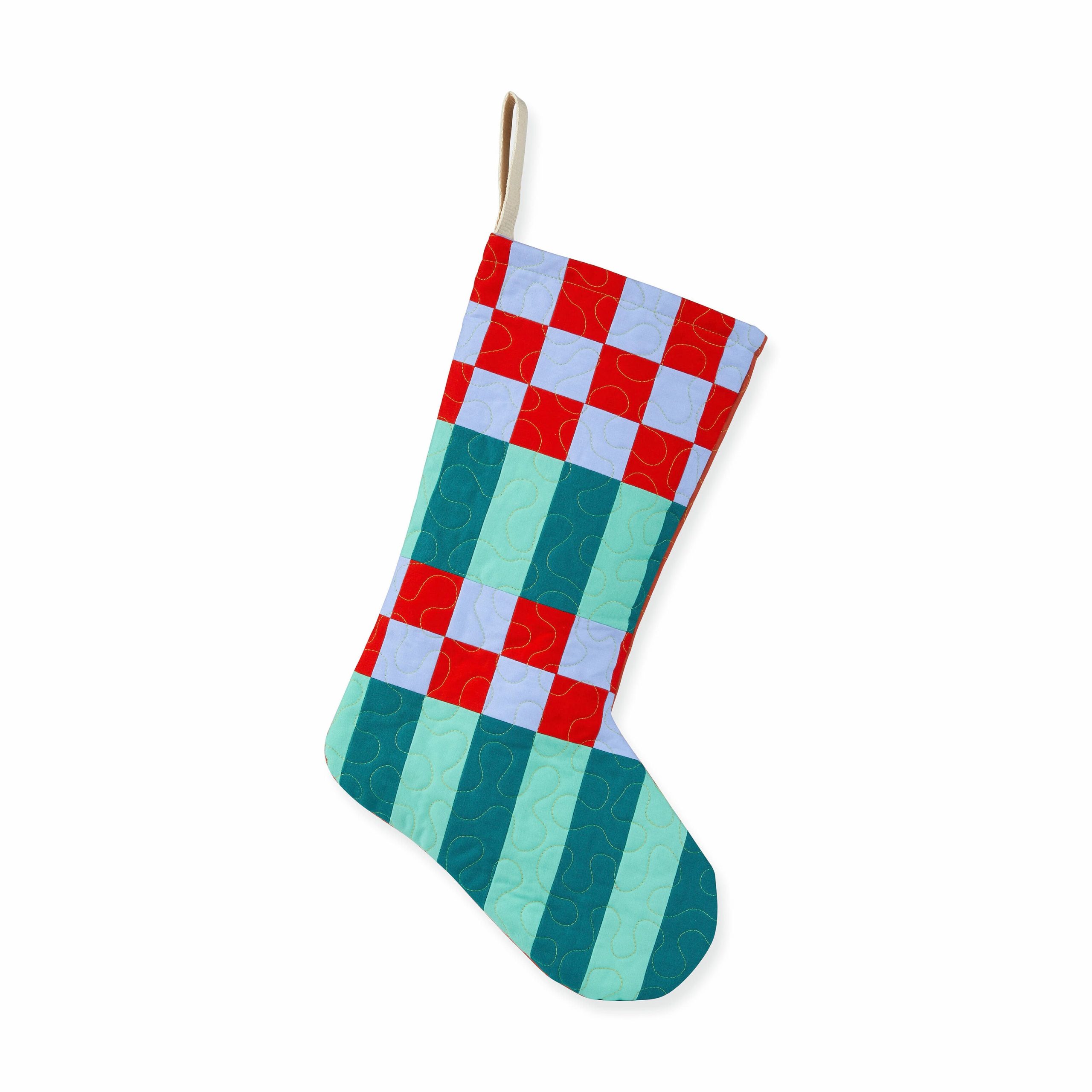 Hand-Quilted Christmas Stocking - 1