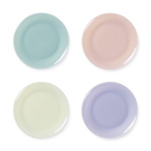 Milk Glass Pastel Dinnerware - Set of 4 - Dinner Plate set of 4