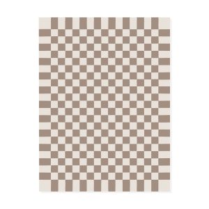 Maharam Alexander Girard Cotton Check Rug - Ecru/ Raw Umber