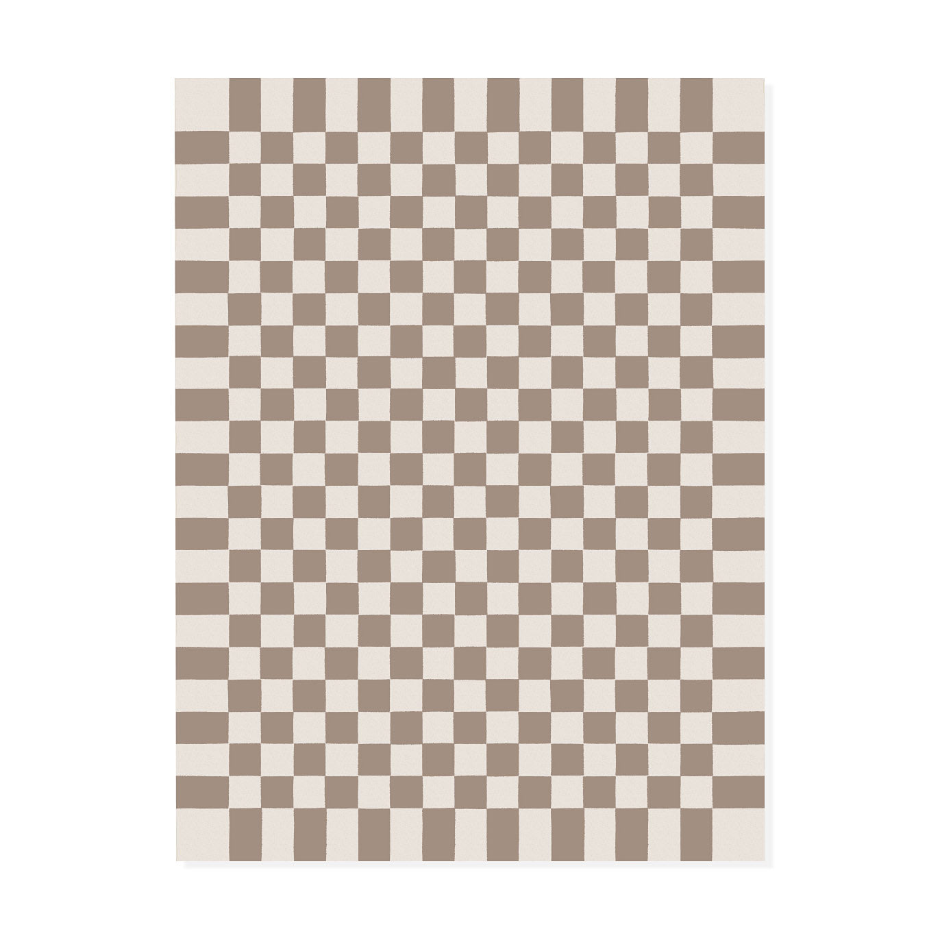 Maharam Alexander Girard Cotton Check Rug - Ecru/ Raw Umber