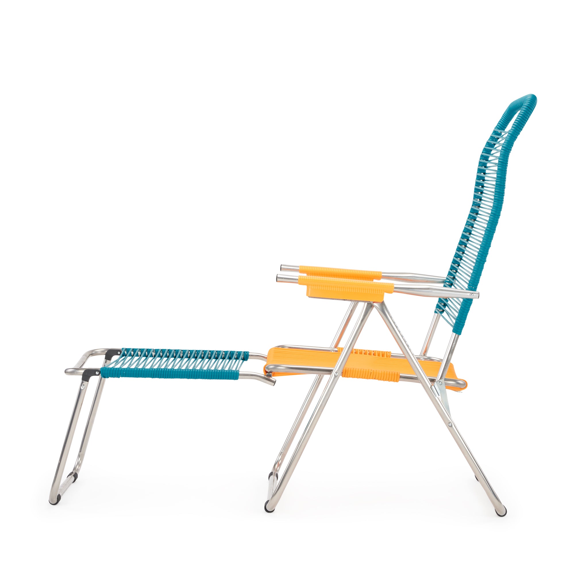 Spaghetti Outdoor Lounge Chair - Teal/ Yellow - Image 3