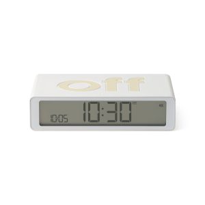 Lexon Flip Rechargeable Alarm Clock - White