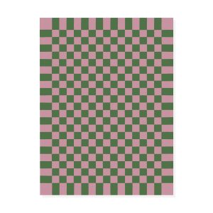 Maharam Alexander Girard Cotton Check Rug - Emerald/ Pink