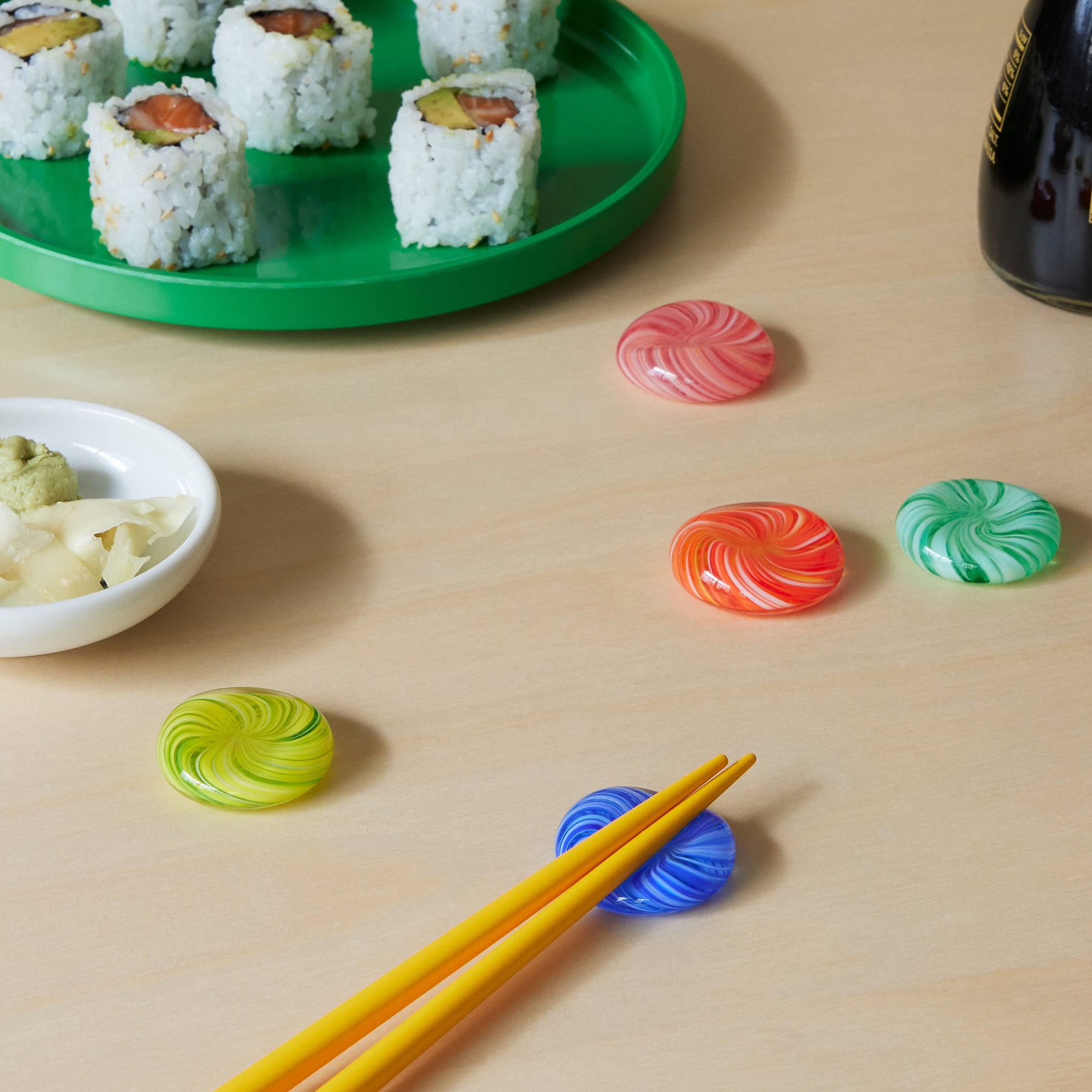 Glass Chopsticks Rests - Set of 5 - Image 2