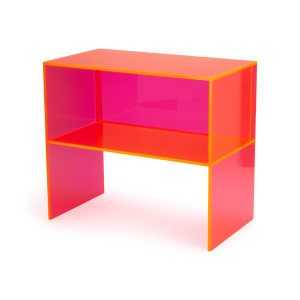Two-Way Side Table - Neon Orange/ Neon Pink