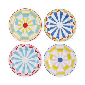 Geocromia Porcelain Dinnerware - Dessert Plate Set of 4