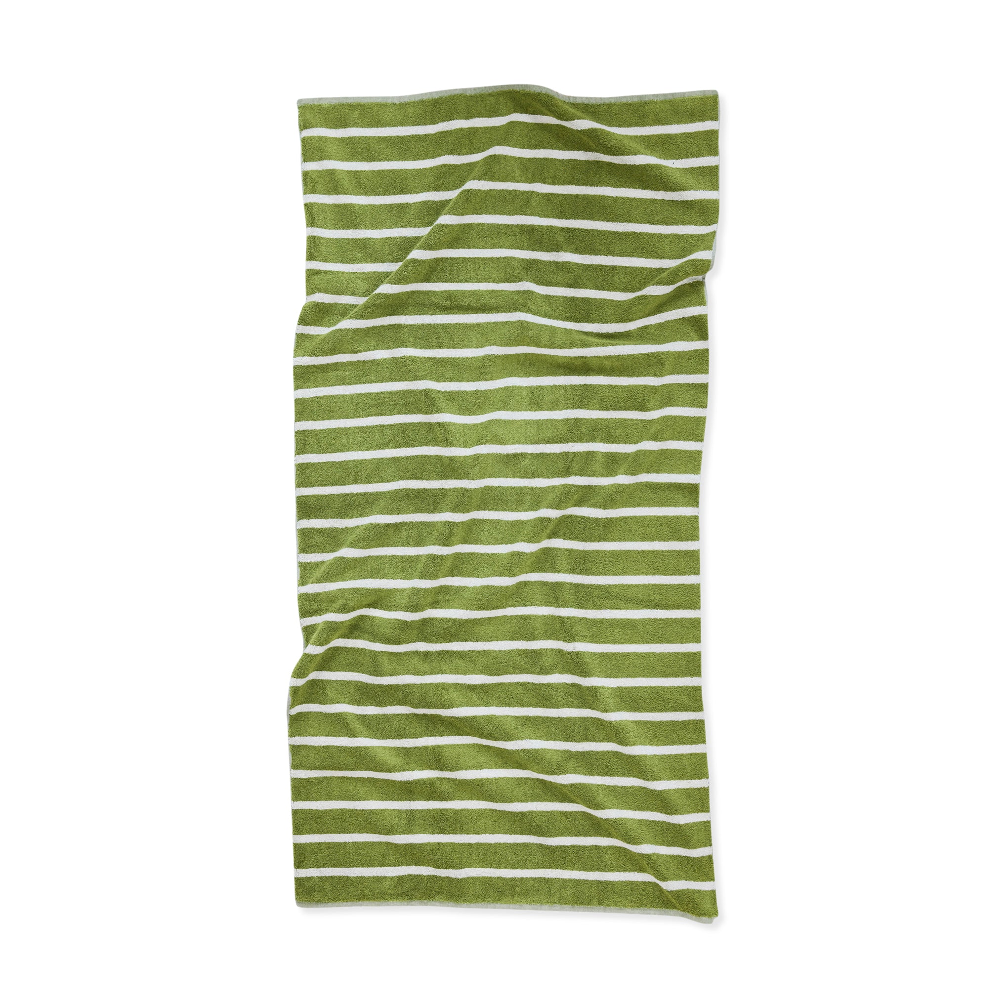 Dusen Dusen Bird Striped Cotton Towel - Mallard - Image 5