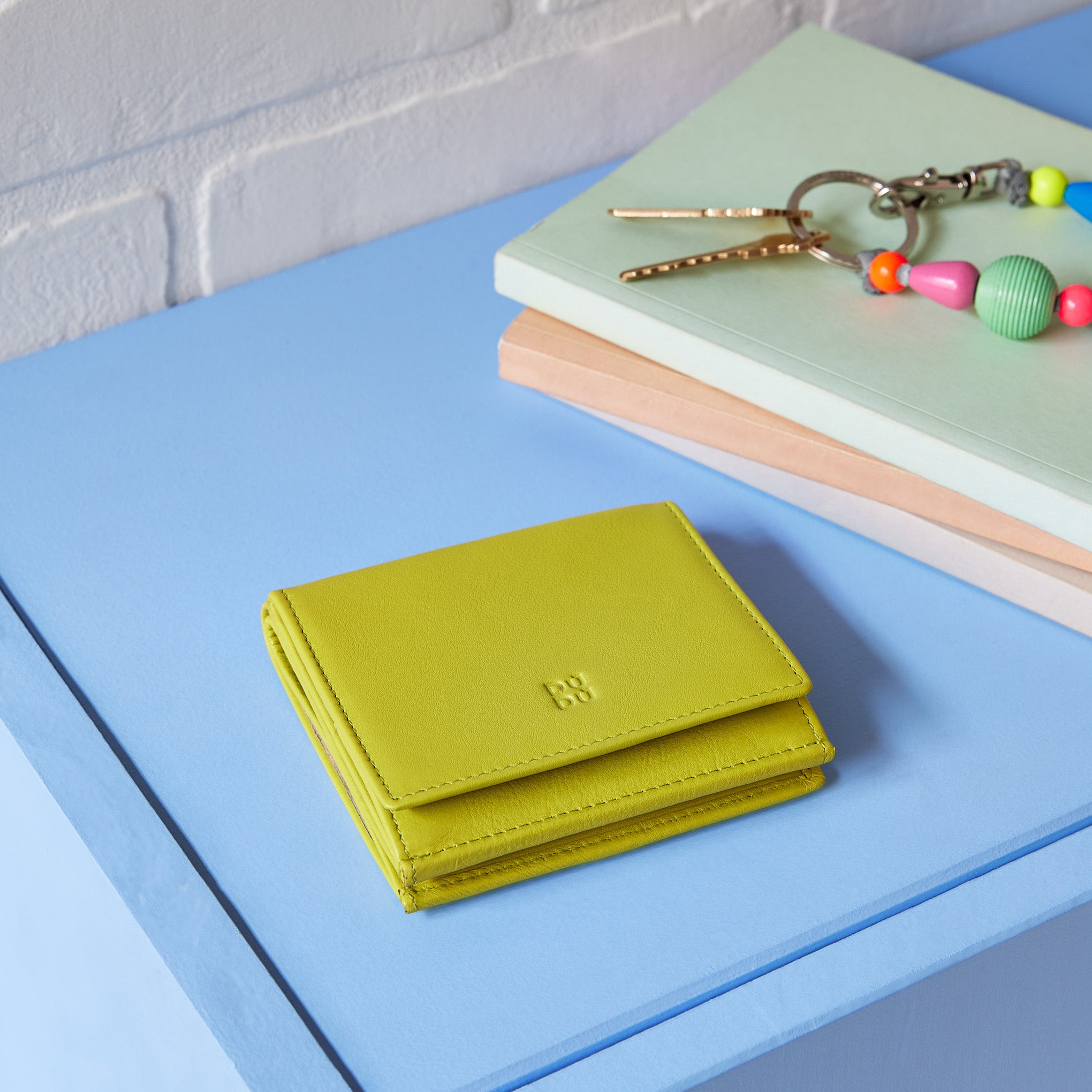 Flavio Leather Snap Wallet - Lime - Image 6