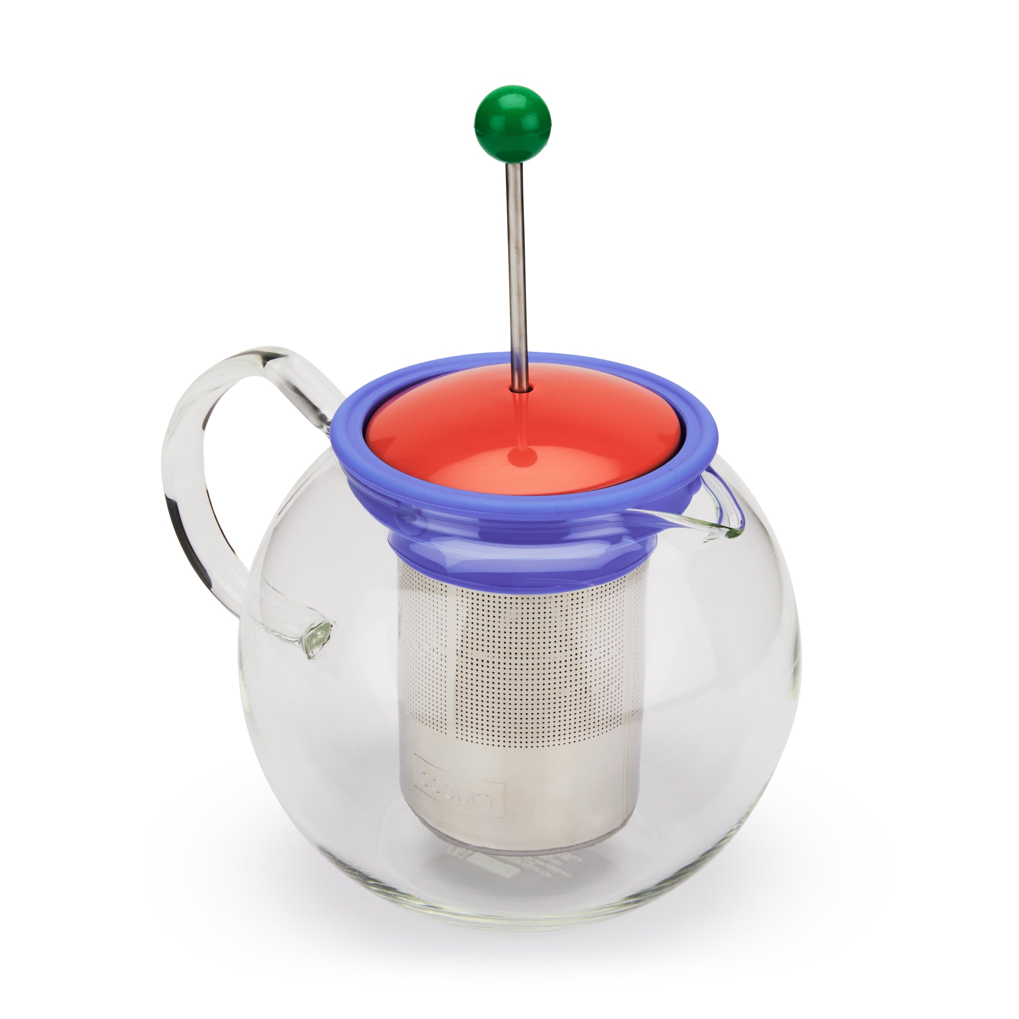 Bodum Assam Brew Teapot - Dark Coral/ Pale Blue - Image 3