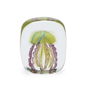 Jellyfish Glass Objet d'Art - Short Yellow